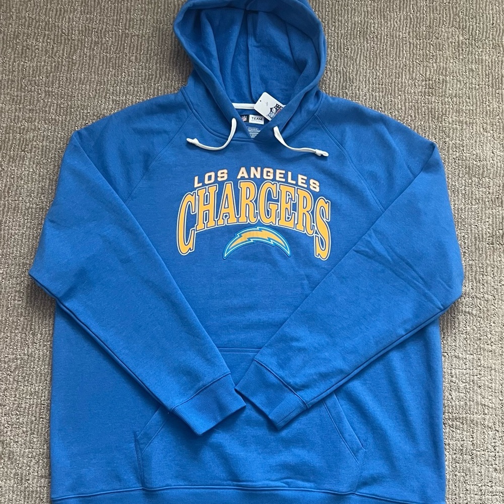 Los Angeles Chargers NFL Blue Pullover Hoodie Men’s 2XL NWT